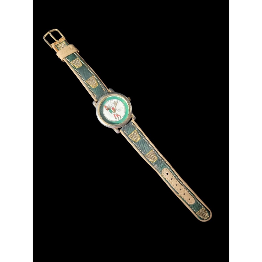 VTG Troica Quartz Basketball Watch Floating Ball Seconds Original Leather Band